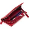 Кожаный женский кошелек-клатч красного цвета на две молнии ST Leather 1767430 - 3