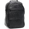 Мужской кожаный рюкзак с фактурой под крокодила на два отдела Borsa Leather (22086) - 1