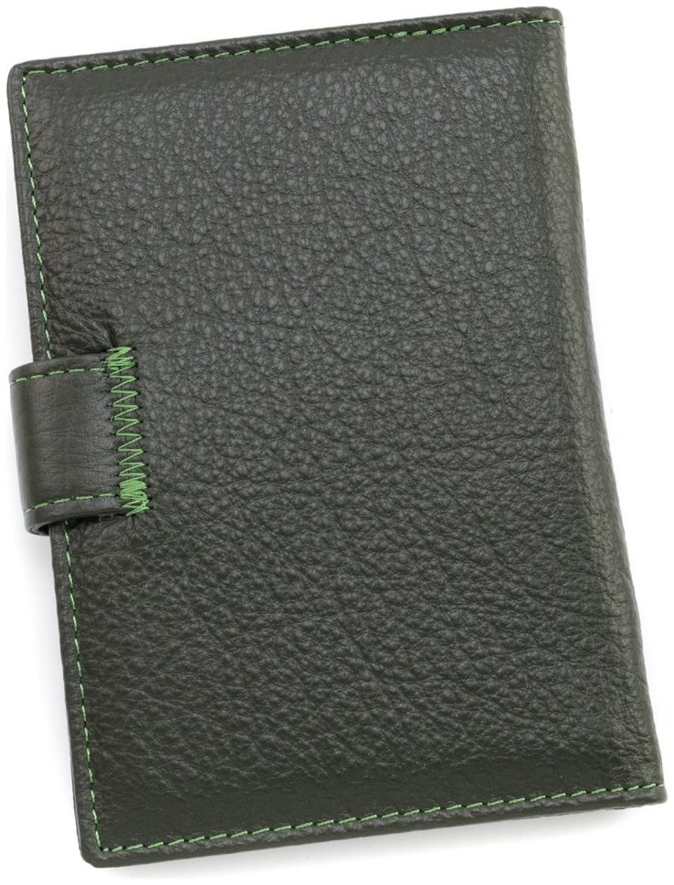 Обложка кожаная для паспорта + отделения для карточек ST Leather 97730 зеленого цвета фото №3 Обложка кожаная для паспорта + отделения для карточек ST Leather 97730 зеленого цвета modnotak фото №3