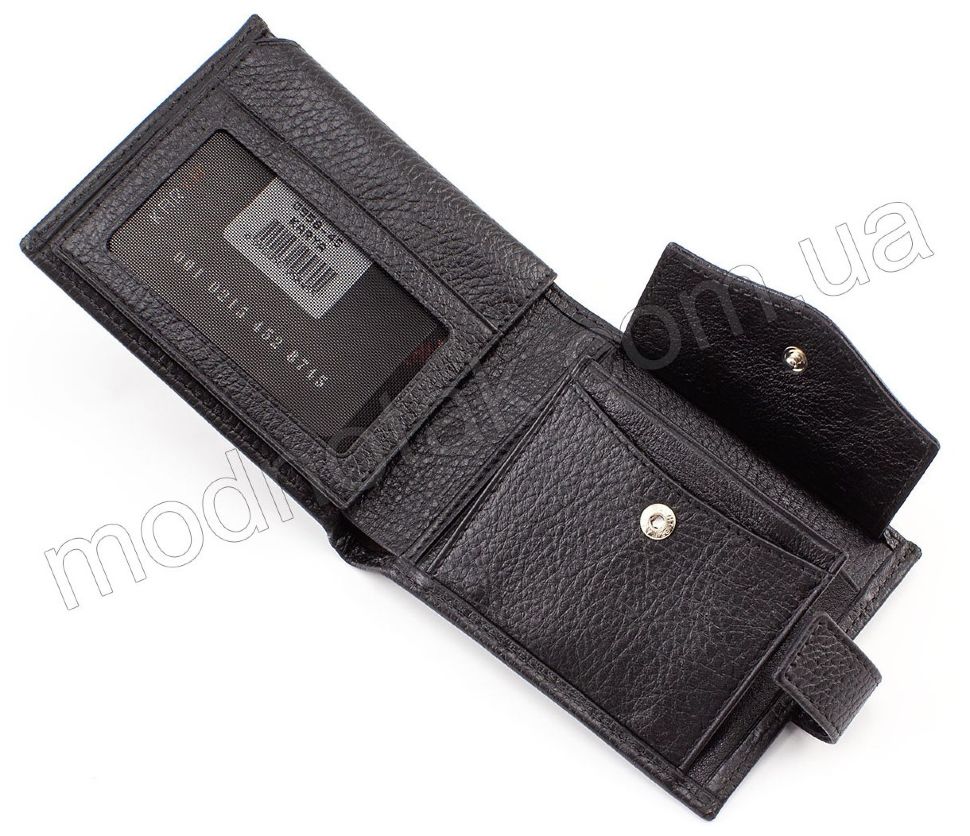 Мужской кожаный кошелек с фиксацией на кнопку KARYA (0958-45)