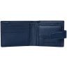 Классический кожаный мужской кошелек на кнопке с блоком для карт Hammonds Flycatcher HF502 синего цвета 108030 modnotak фото - 4