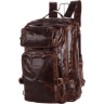Шкіряний рюкзак-трансформер 2 в 1 коричневого кольору Vintage (20207) - 1