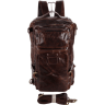 Шкіряний рюкзак-трансформер 2 в 1 коричневого кольору Vintage (20207) - 2