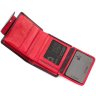 Коричнево-червоний гаманець подвійного складання з натуральної шкіри KARYA (1052-501) - 6