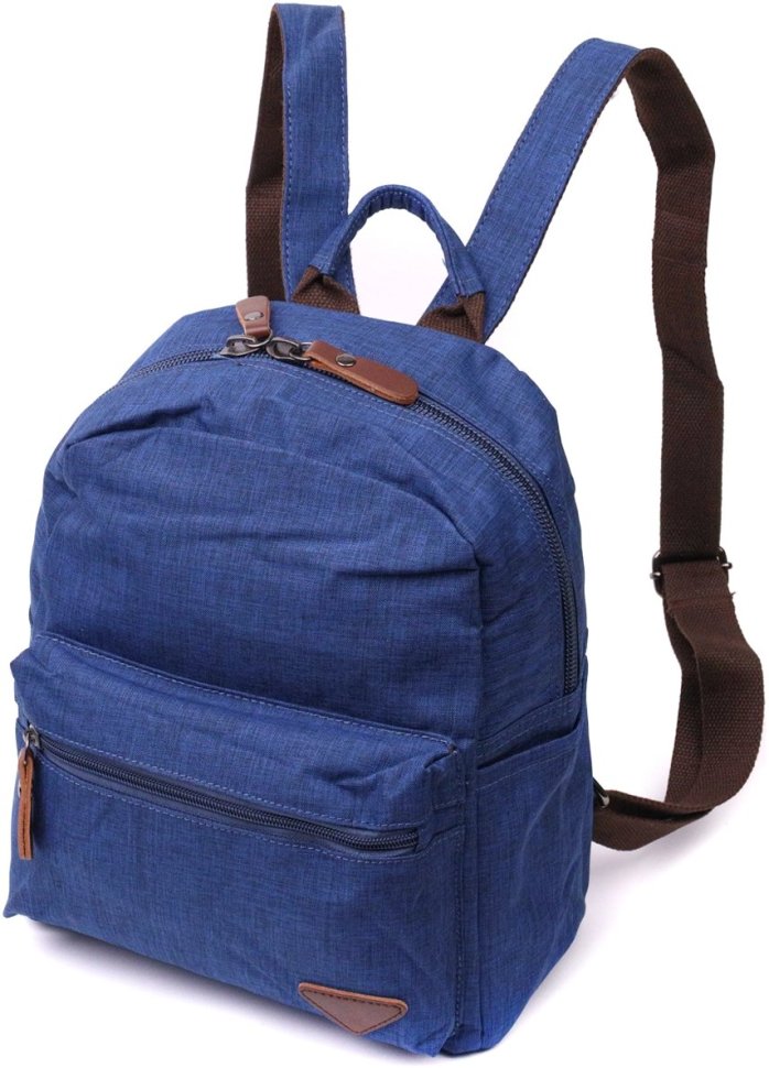 Синий текстильный рюкзак для города среднего размера Vintage 2422244