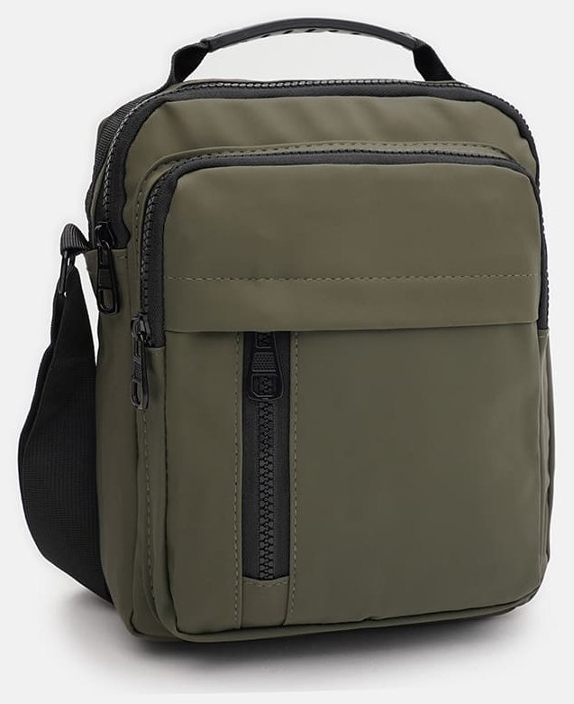 Текстильная мужская сумка цвета хаки Monsen 88730 фото №3 Текстильная мужская сумка цвета хаки Monsen 88730 modnotak фото №3