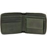 Зеленое мужское портмоне из винтажной кожи на молнии Visconti Bullet 69030 - 3