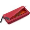 Красный женский кошелек большого размера из натуральной кожи на молнии Visconti 69130 - 5