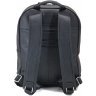 Черный мужской вместительный рюкзак из натуральной кожи на молнии Tom Stone (10951) - 2