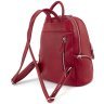 Вместительный кожаный женский рюкзак красного цвета на молнии KARYA 69730 - 3