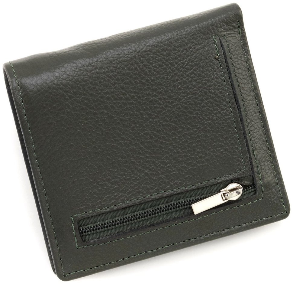 Маленький жіночий гаманець з магнітною застібкою ST Leather 90831 зеленого кольору фото №3 Маленький жіночий гаманець з магнітною застібкою ST Leather 90831 зеленого кольору modnotak фото №3