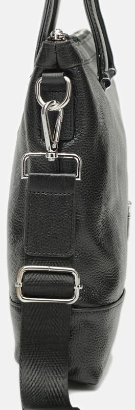 Мужская сумка формата А4 из натуральной кожи черного цвета Keizer (15614)