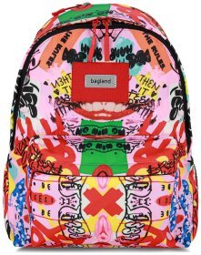 Рюкзак для девочки подростка, ортопедический, разноцветный с ярким принтом Bagland 111431