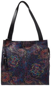 Женская кожаная сумка-шоппер синего цвета Desisan 81531