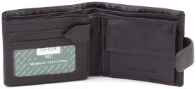 Мужское горизонтальное портмоне из натуральной кожи с блоком под документы Marco Coverna (18090) 