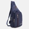 Мужской слинг-рюкзак через плечо из синего текстиля Monsen 71631 - 2