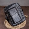 Шкіряна чоловіча сумка планшет чорного кольору VINTAGE STYLE (14708) - 3