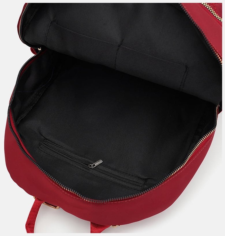 Червоний жіночий стьобаний рюкзак з текстилю Monsen 71831