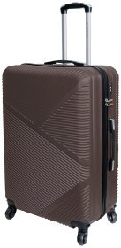 Вместительный чемодан Miami Beach коричневого цвета Vip Collection 102431 (ABS-пластик)