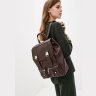 Женский большой темно-коричневый рюкзак из кожи флотар TARWA (19758) - 10