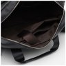 Чоловіча ділова сумка із фактурної шкіри чорного кольору для ноутбука та документів Keizer 72431 - 5