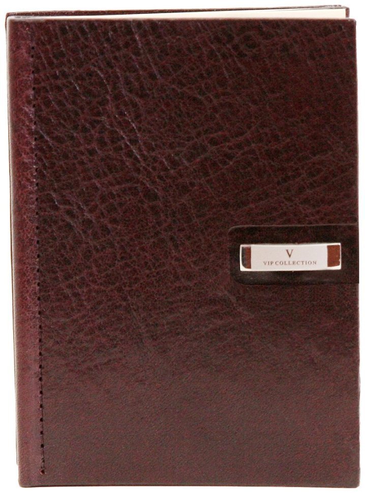 Кожаный блокнот Platinum коричневого цвета Vip Collection 102531 modnotak фото №1