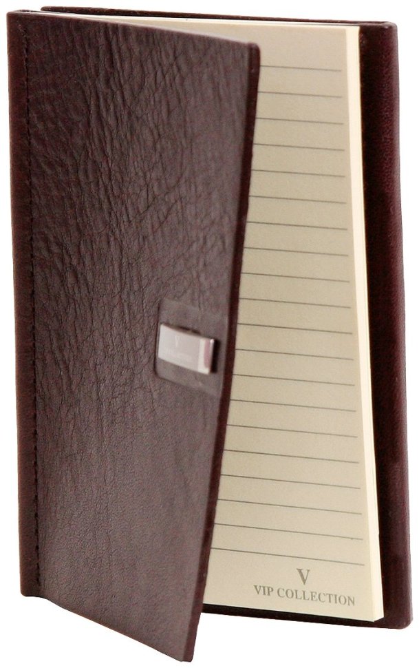Кожаный блокнот Platinum коричневого цвета Vip Collection 102531 modnotak фото №3