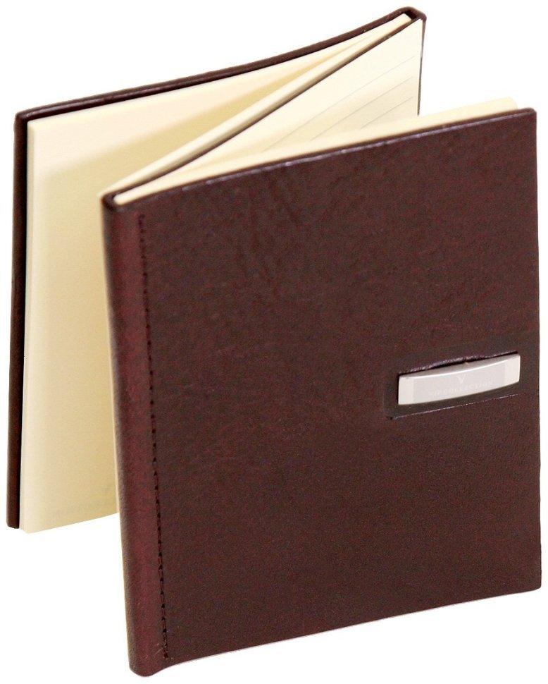 Кожаный блокнот Platinum коричневого цвета Vip Collection 102531 modnotak фото №4