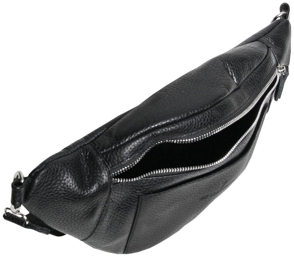 Мужская сумка-бананка из натуральной зернистой кожи Vip Collection 102631 modnotak фото №4