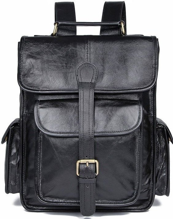 Місткий функціональний рюкзак чорного кольору VINTAGE STYLE (14967) фото №1 Місткий функціональний рюкзак чорного кольору VINTAGE STYLE (14967) modnotak фото №1