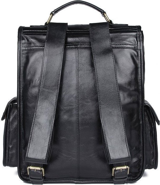 Місткий функціональний рюкзак чорного кольору VINTAGE STYLE (14967) фото №5 Місткий функціональний рюкзак чорного кольору VINTAGE STYLE (14967) modnotak фото №5