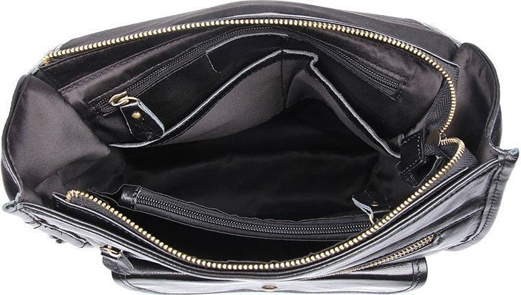 Місткий функціональний рюкзак чорного кольору VINTAGE STYLE (14967) фото №7 Місткий функціональний рюкзак чорного кольору VINTAGE STYLE (14967) modnotak фото №7