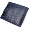 Мужское портмоне горизонтального формата из натуральной синей кожи с тиснением CANPELLINI (2421767) - 2