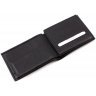 Повсякденне чоловіче портмоне чорного кольору з фактурної шкіри Bond Non (10649) - 4