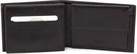 Повседневное мужское портмоне черного цвета из фактурной кожи Bond Non (10649) - 2