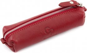 Стильная ключница красного цвета из гладкой кожи Grande Pelle (13277)