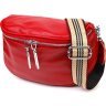 Жіноча сумка з натуральної шкіри червоного кольору Vintage (2422081)