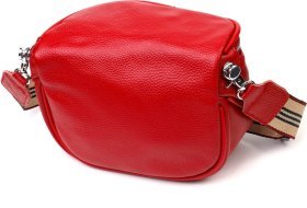 Женская сумка через плечо из натуральной кожи красного цвета Vintage (2422081)