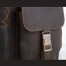 Винтажная мужская кожаная сумка для ноутбука в коричневом цвете Tiding Bag (15734) - 4
