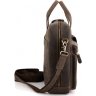 Винтажная мужская кожаная сумка для ноутбука в коричневом цвете Tiding Bag (15734) - 6