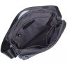 Классическая мужская черная сумка из натуральной кожи через плечо Tiding Bag (15808) - 2