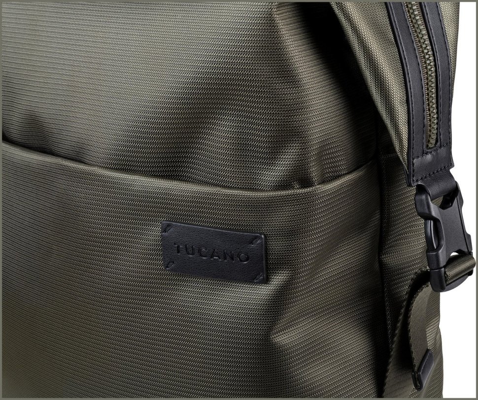 Повседневный рюкзак с кожаными вставками с отделением для ноутбука до 16" Tucano Modo Premium зеленый 103631 modnotak фото №9