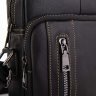 Чоловіча чорна сумка-планшет компактного розміру через плече з натуральної шкіри Tiding Bag (15859) - 6