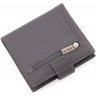 Темно-сірий маленький жіночий гаманець з натуральної шкіри високої якості KARYA (19059) - 4
