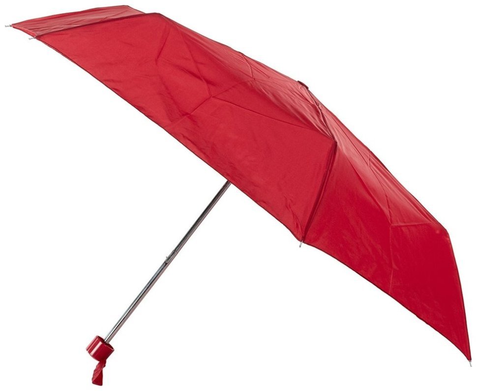 Женский зонт Incognito-3 L407 Red (механика, складной, однотонный красный) 93931 modnotak фото №1