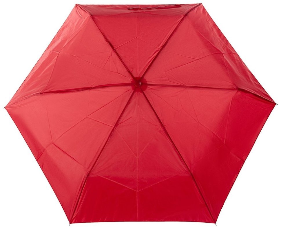Женский зонт Incognito-3 L407 Red (механика, складной, однотонный красный) 93931 modnotak фото №2