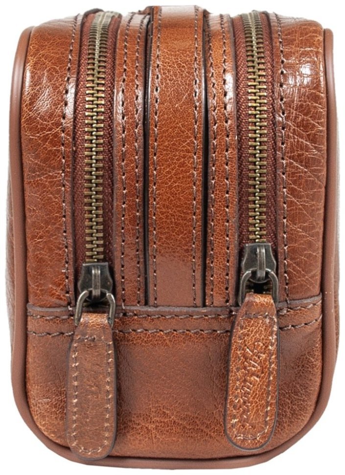 Мужской несессер из натуральной глянцевой кожи Ashwood 2012 Chestnut 94031 коричневого цвета modnotak фото №3