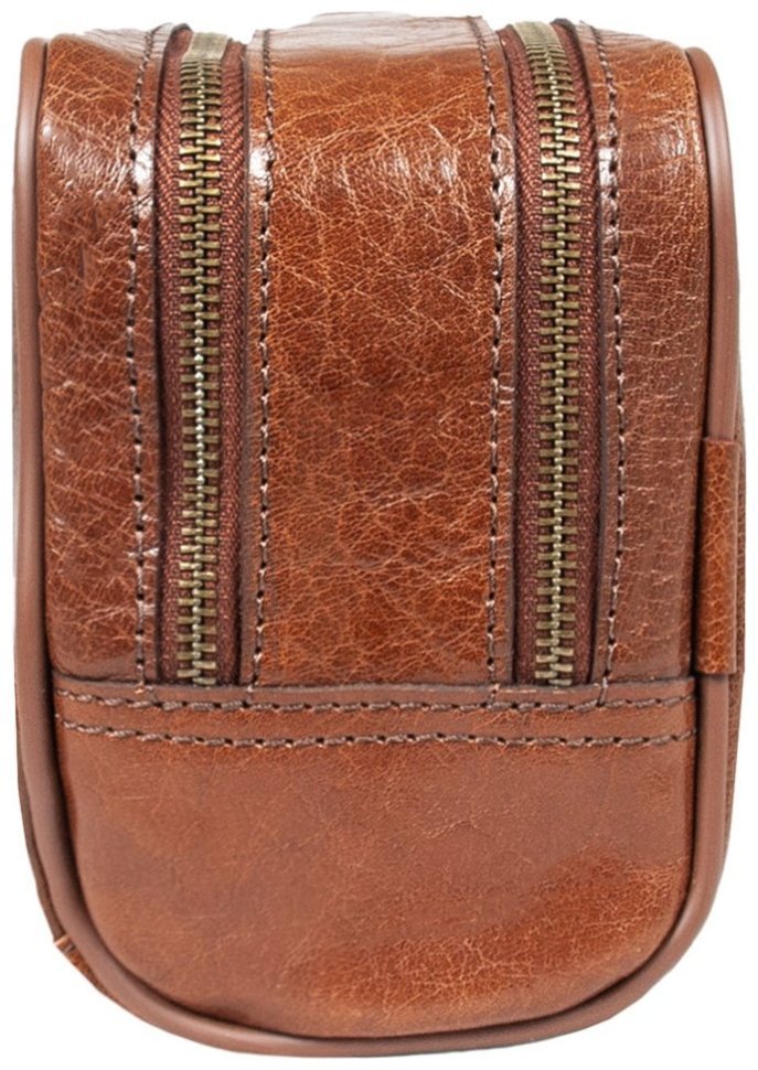 Мужской несессер из натуральной глянцевой кожи Ashwood 2012 Chestnut 94031 коричневого цвета modnotak фото №5