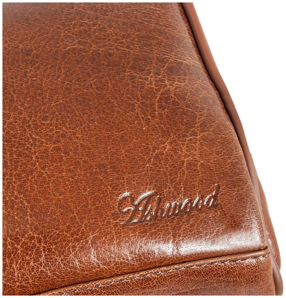 Мужской несессер из натуральной глянцевой кожи Ashwood 2012 Chestnut 94031 коричневого цвета modnotak фото №6