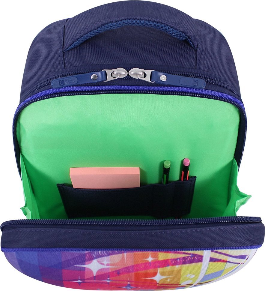 Яскравий текстильний рюкзак для школи на дві блискавки Bagland (54131)